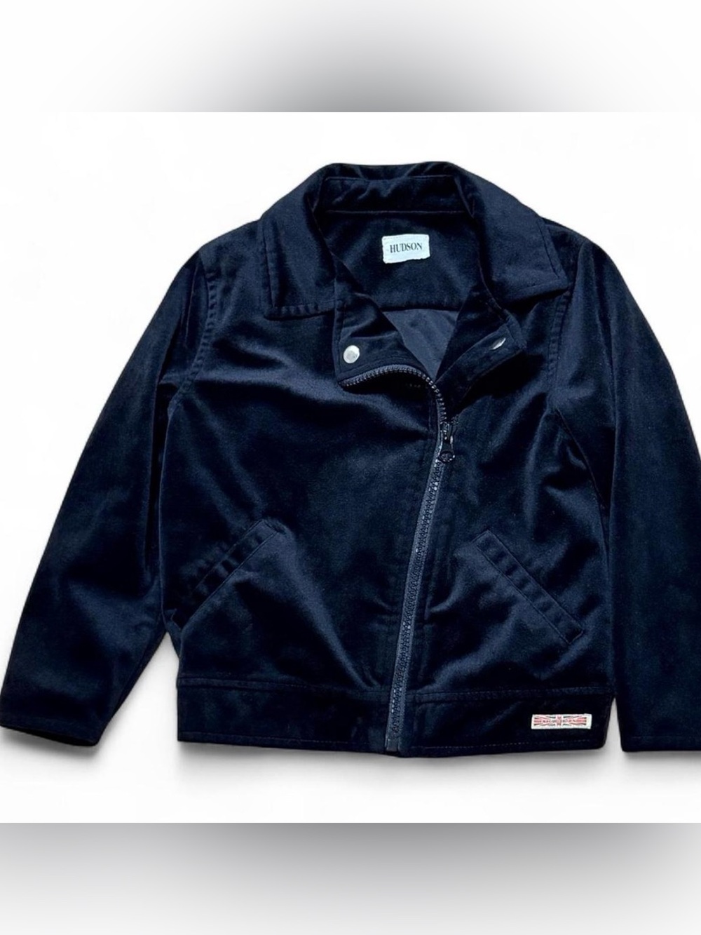 Hudson Kids Black Velvet Moto Jacket Size 4T